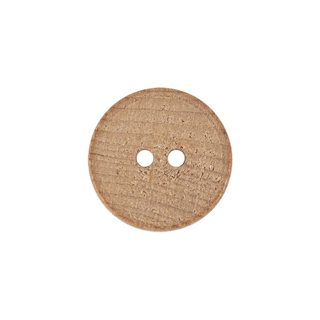Natural Scorched Concentric Ripples 2-Hole Wood Button - 30L/19mm