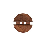 Caramel Coffee Bean 2-Hole Carved Wood Button - 28L/18mm