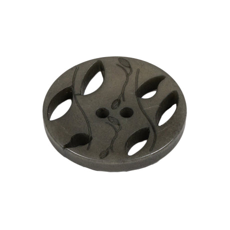 Olive Green Vines and Leaf Cutouts 2-Hole Plastic Button - 40L/25.5mm