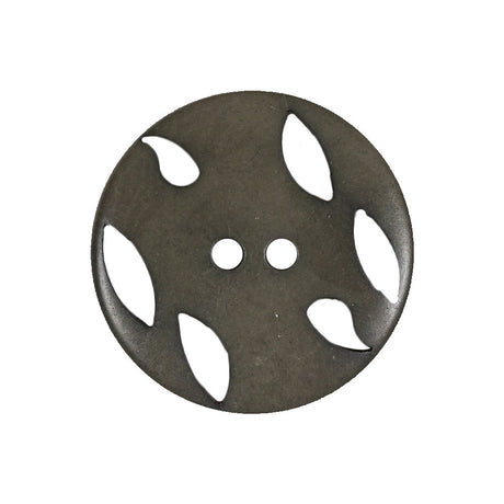 Olive Green Vines and Leaf Cutouts 2-Hole Plastic Button - 40L/25.5mm