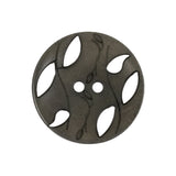 Olive Green Vines and Leaf Cutouts 2-Hole Plastic Button - 40L/25.5mm