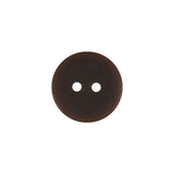 Bracken and Travertine Brown Geometric Carved 2-Hole Wood Button - 25L/16mm