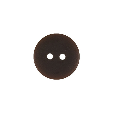 Bracken and Travertine Brown Geometric Carved 2-Hole Wood Button - 25L/16mm