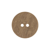 Beige Wood Look Geometric Carved 2-Hole Plastic Button - 36L/23mm