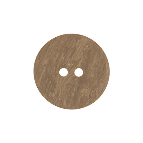 Beige Wood Look Geometric Carved 2-Hole Plastic Button - 36L/23mm