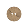 Beige Wood Look Geometric Carved 2-Hole Plastic Button - 36L/23mm