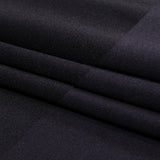 Black and Navy Polyester and Cotton Double Faced Interlock Knit