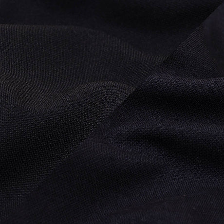 Black and Navy Polyester and Cotton Double Faced Interlock Knit
