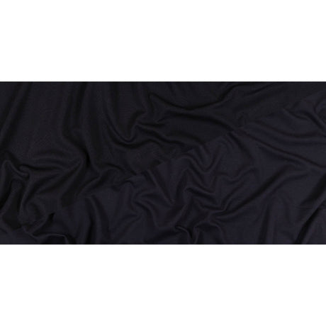 Black and Navy Polyester and Cotton Double Faced Interlock Knit