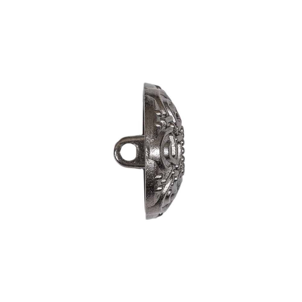 Gunmetal Knotwork Metal Shank Back Button - 32L/20mm
