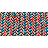 Red, Beige and Teal Triangles UV Protective Compression Swimwear Tricot with Aloe Vera Microcapsules