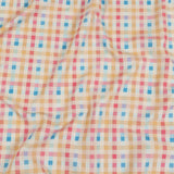 Pastel Yellow, Blue and Pink Little Checks UV Protective Compression Swimwear Tricot with Aloe Vera Microcapsules