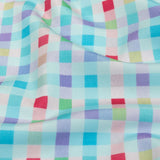 Blue, Purple and Pink Little checks UV Protective Compression Swimwear Tricot with Aloe Vera Microcapsules