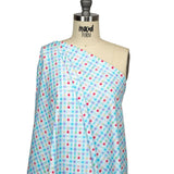 Blue, Purple and Pink Little checks UV Protective Compression Swimwear Tricot with Aloe Vera Microcapsules