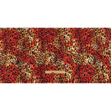 Compression Swimwear Tricot, UV Protective with Aloe Vera Microcapsules - Orange and Yellow Tie Dye Leopard - Caye Collection