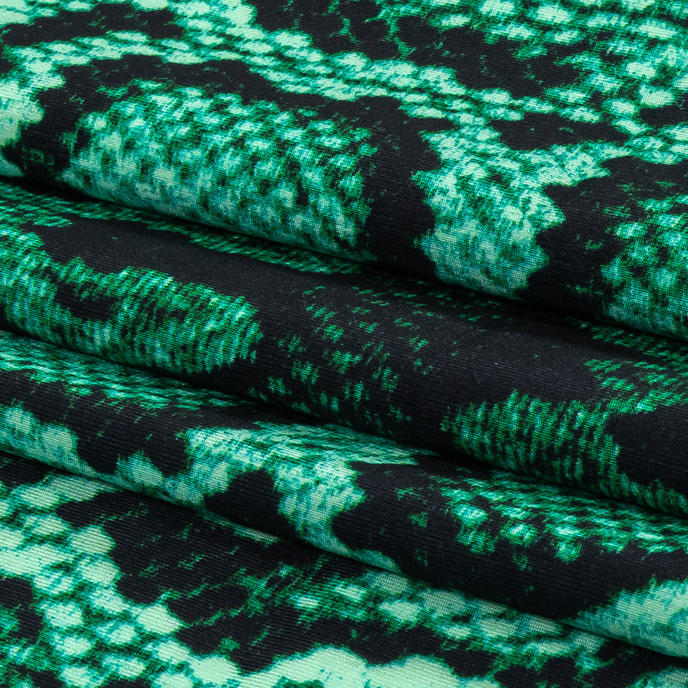 Compression Swimwear Tricot, UV Protective with Aloe Vera Microcapsules - Jade Python Skin - Caye Collection