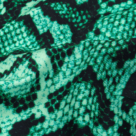 Compression Swimwear Tricot, UV Protective with Aloe Vera Microcapsules - Jade Python Skin - Caye Collection