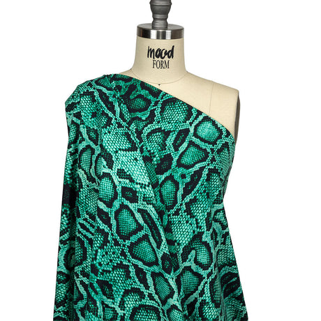 Compression Swimwear Tricot, UV Protective with Aloe Vera Microcapsules - Jade Python Skin - Caye Collection