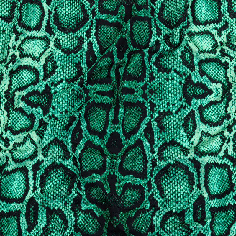 Compression Swimwear Tricot, UV Protective with Aloe Vera Microcapsules - Jade Python Skin - Caye Collection