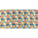 Compression Swimwear Tricot, UV Protective with Aloe Vera Microcapsules - Yellow, Orange and Blue Madras - Caye Collection