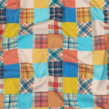 Compression Swimwear Tricot, UV Protective with Aloe Vera Microcapsules - Yellow, Orange and Blue Madras - Caye Collection
