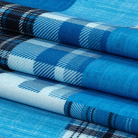 Compression Swimwear Tricot, UV Protective with Aloe Vera Microcapsules - Blue Madras - Caye Collection