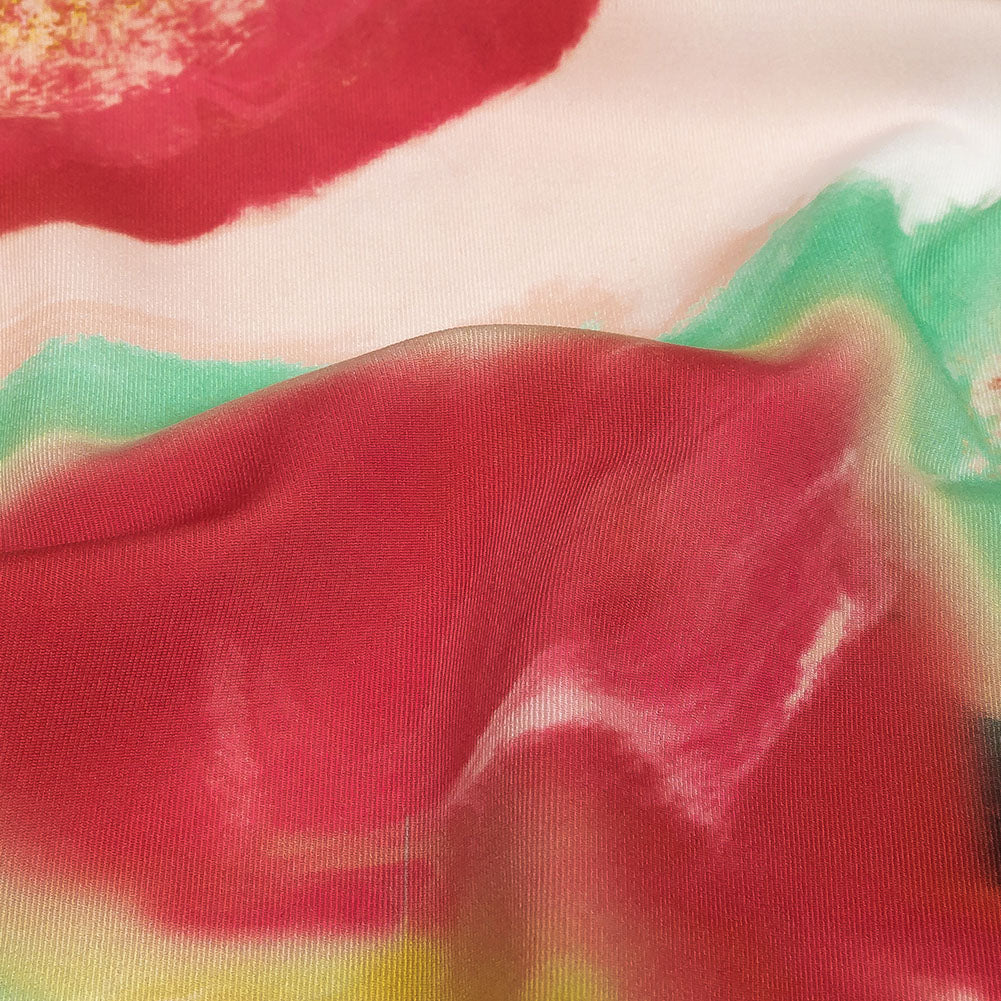 Compression Swimwear Tricot, UV Protective with Aloe Vera Microcapsules - Pale Pink and Rainbow Marbled - Caye Collection