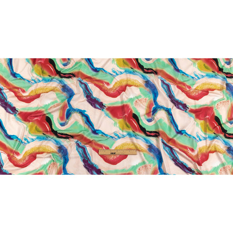 Compression Swimwear Tricot, UV Protective with Aloe Vera Microcapsules - Pale Pink and Rainbow Marbled - Caye Collection