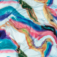 Compression Swimwear Tricot, UV Protective with Aloe Vera Microcapsules - Pale Blue and Rainbow Marbled - Caye Collection