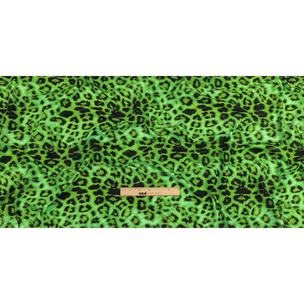 Compression Swimwear Tricot, UV Protective with Aloe Vera Microcapsules - Green Cheetah Spots - Caye Collection