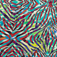 Pink, Teal and Lime Zebra Stripes UV Protective Compression Swimwear Tricot with Aloe Vera Microcapsules