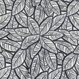 White, Folkstone Gray and Black Leaves UV Protective Compression Swimwear Tricot with Aloe Vera Microcapsules