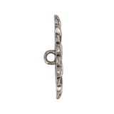 Silver Sunflower Shank Back Metal Button - 48L/30.5mm