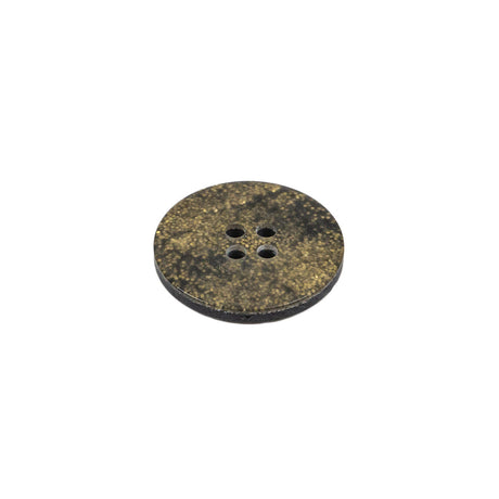 Black and Gold Glitter 4-Hole Plastic Button - 24L/15mm
