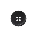 Gray and White Striated 4-Hole Plastic Button - 28L/18mm