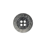 Gray and White Striated 4-Hole Plastic Button - 28L/18mm