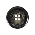 Black, Stone Gray and Beige Translucent Swirls 4-Hole Plastic Button - 40L/25.5mm