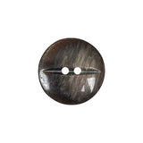 Gray Brown Streaked Low Convex 2-Hole Plastic Button with Needle Channel - 32L/20mm