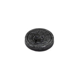 Black and Charcoal Gray Shimmering Swirls 4-Hole Plastic Dish Button - 24L/15mm