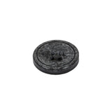 Black and Charcoal Gray Shimmering Swirls 4-Hole Plastic Dish Button - 28L/18mm