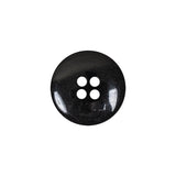 Black and Charcoal Gray Shimmering Swirls 4-Hole Plastic Dish Button - 28L/18mm