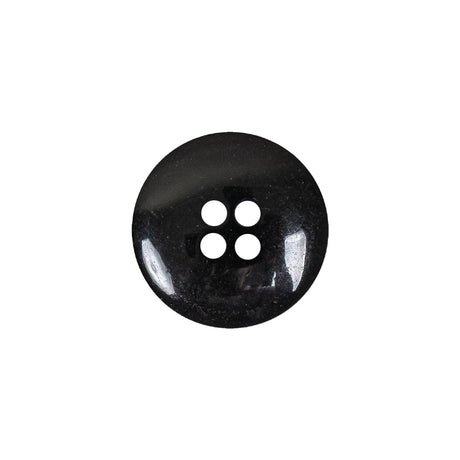 Black and Charcoal Gray Shimmering Swirls 4-Hole Plastic Dish Button - 28L/18mm
