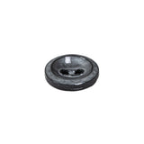 Cool Gray and Black Enamel-Look 2-Hole Plastic Dish Button - 24L/15mm