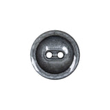 Cool Gray and Black Enamel-Look 2-Hole Plastic Dish Button - 30L/19mm