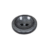 Cool Gray and Black Enamel-Look 2-Hole Plastic Dish Button - 36L/23mm