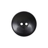 Cool Gray and Black Enamel-Look 2-Hole Plastic Dish Button - 36L/23mm