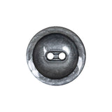 Cool Gray and Black Enamel-Look 2-Hole Plastic Dish Button - 36L/23mm