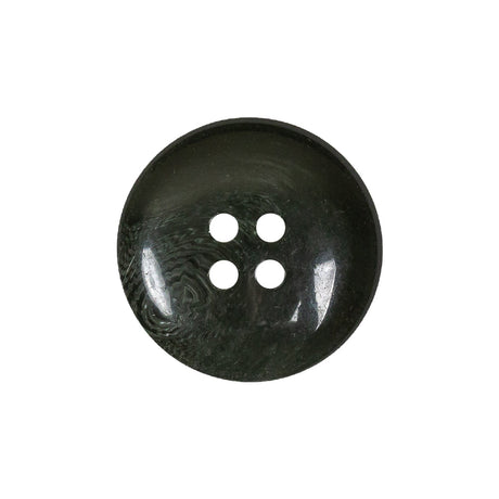 Dark Green Chunky Rolled Rim 4-Hole Plastic Button - 35L/22mm