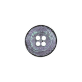 Italian Aqua and Lilac Oxidized Metal 4-Hole Button - 24L/15mm