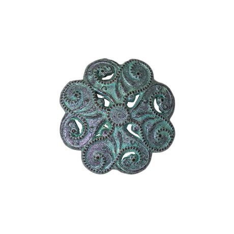 Italian Fairy Wing Floral Shank Back Button - 36L/23mm